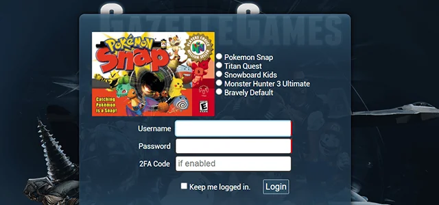 Screenshot of GazelleGames website homepage